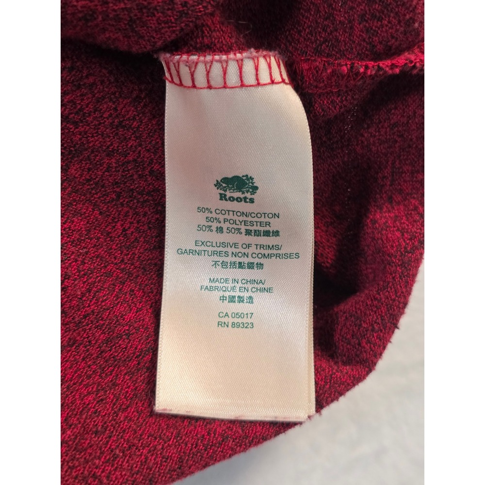 Roots Long Sleeve Hockey Graphic Tee XL Burgundy Athleisure Canada - Picture 5 of 6